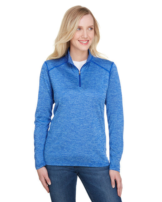 NW4010 A4 Ladies' Tonal Space-Dye Quarter-Zip