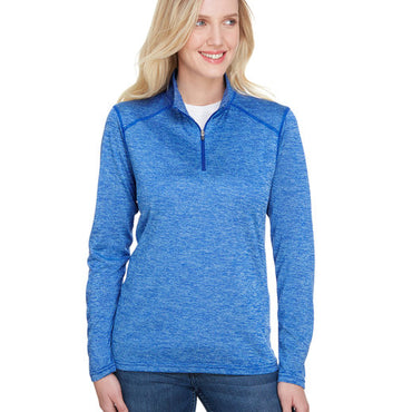 NW4010 A4 Ladies' Tonal Space-Dye Quarter-Zip