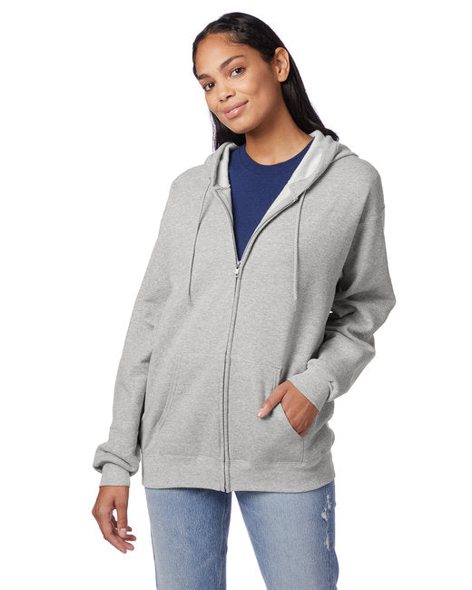 P180 Hanes Adult 7.8 oz. EcoSmart® 50/50 Full-Zip Hooded Sweatshirt