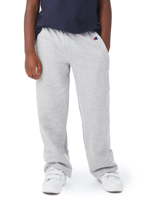 P890 Champion Youth Powerblend® Open-Bottom Fleece Pant with Pockets