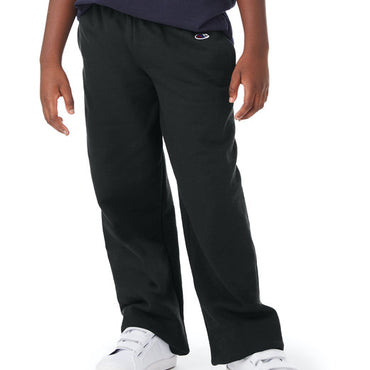 P890 Champion Youth Powerblend® Open-Bottom Fleece Pant with Pockets