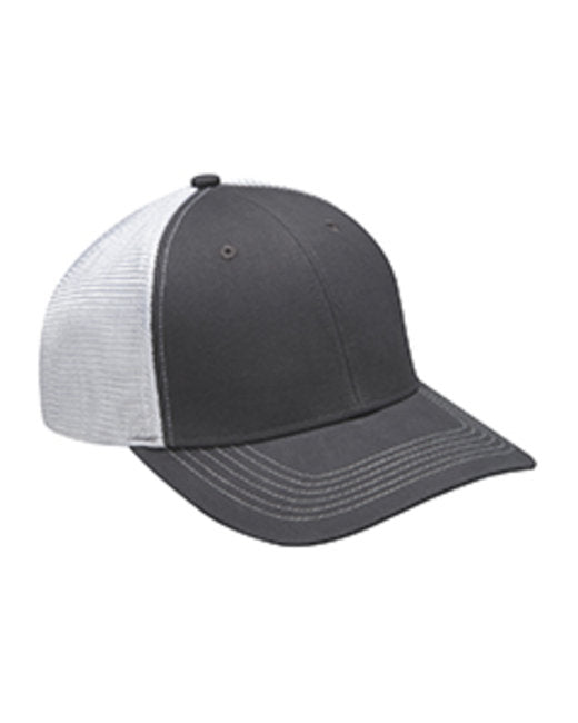 PR102 Adams Brushed Cotton/Soft Mesh Trucker Style Cap