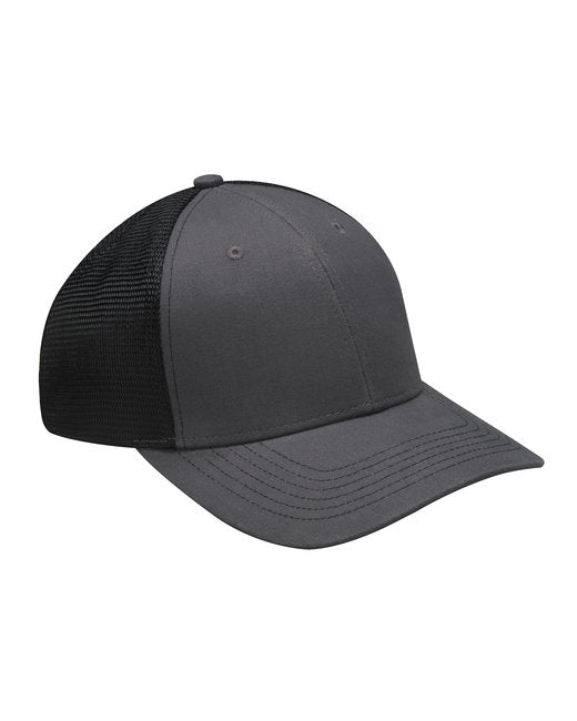 PR102 Adams Brushed Cotton/Soft Mesh Trucker Style Cap