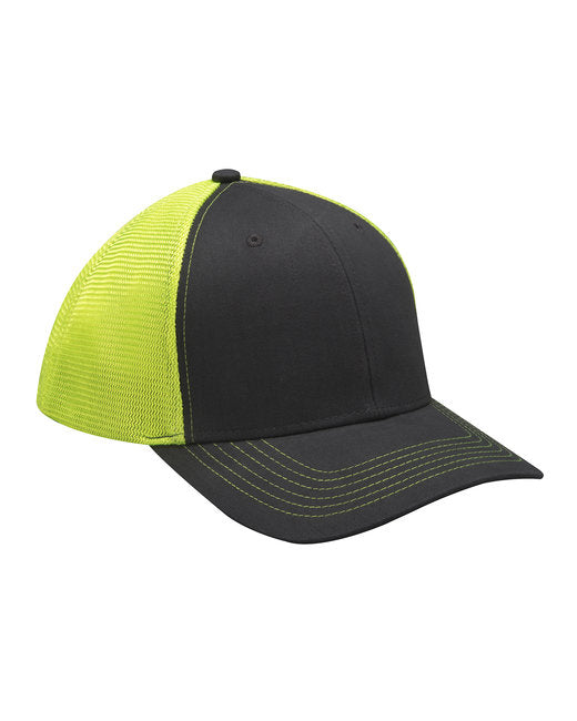 PR102 Adams Brushed Cotton/Soft Mesh Trucker Style Cap