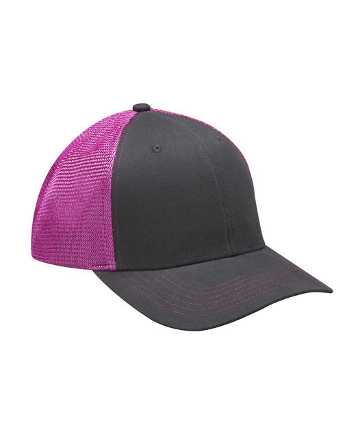 PR102 Adams Brushed Cotton/Soft Mesh Trucker Style Cap