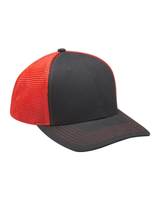 PR102 Adams Brushed Cotton/Soft Mesh Trucker Style Cap