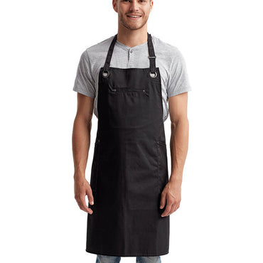 RP121 Artisan Collection by Reprime Unisex ‘Barley’ Contrast Stitch Sustainable Bib Apron