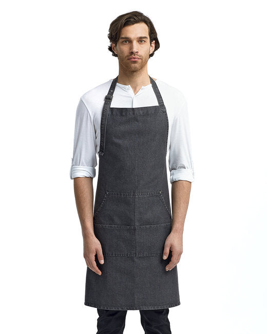 RP126 Artisan Collection by Reprime Unisex Jeans Stitch Denim Bib Apron