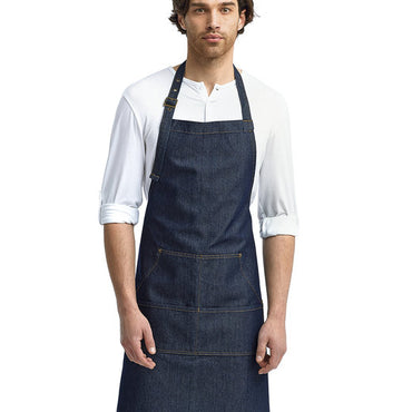 RP126 Artisan Collection by Reprime Unisex Jeans Stitch Denim Bib Apron