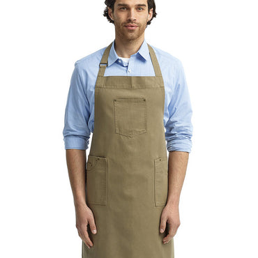 RP132 Artisan Collection by Reprime Unisex Cotton Chino Bib Apron