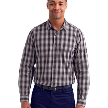 RP250 Artisan Collection by Reprime Men's Mulligan Check Long-Sleeve Cotton Shirt