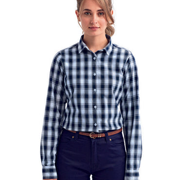 RP350 Artisan Collection by Reprime Ladies' Mulligan Check Long-Sleeve Cotton Shirt