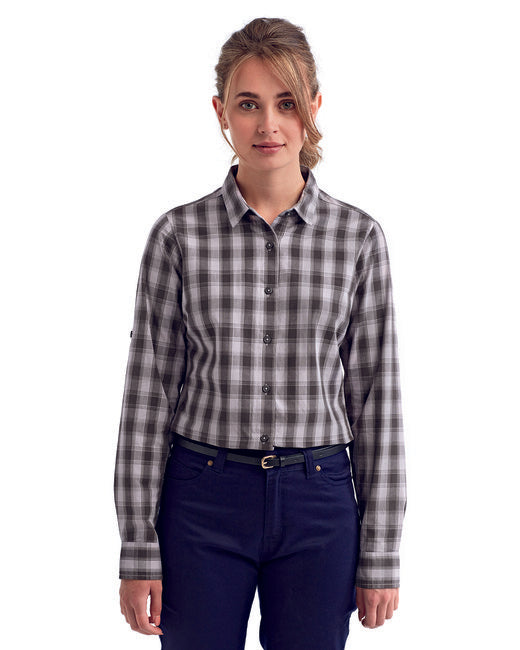 RP350 Artisan Collection by Reprime Ladies' Mulligan Check Long-Sleeve Cotton Shirt