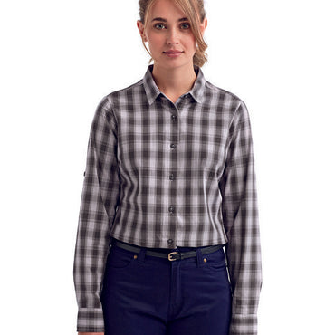 RP350 Artisan Collection by Reprime Ladies' Mulligan Check Long-Sleeve Cotton Shirt