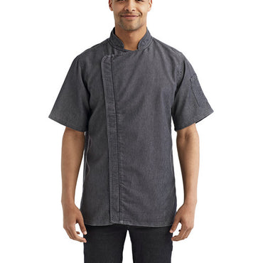 RP906 Artisan Collection by Reprime Unisex Zip-Close Short Sleeve Chef's Coat