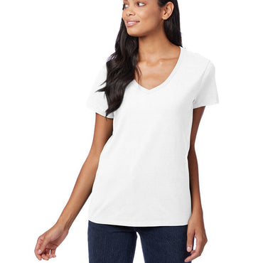 S04V Hanes Ladies' Perfect-T V-Neck T-Shirt