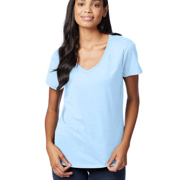 S04V Hanes Ladies' Perfect-T V-Neck T-Shirt