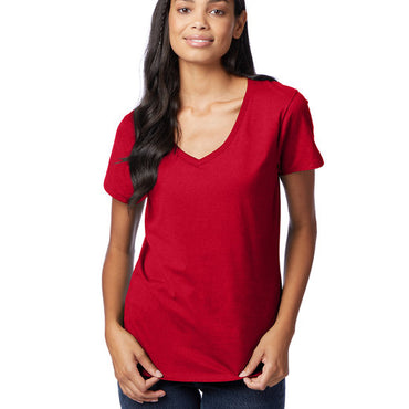 S04V Hanes Ladies' Perfect-T V-Neck T-Shirt