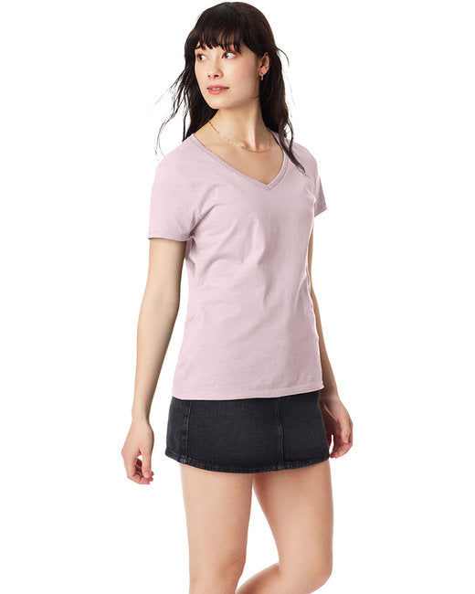 S04V Hanes Ladies' Perfect-T V-Neck T-Shirt