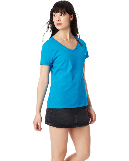 S04V Hanes Ladies' Perfect-T V-Neck T-Shirt