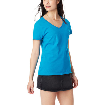 S04V Hanes Ladies' Perfect-T V-Neck T-Shirt