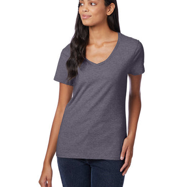 S04V Hanes Ladies' Perfect-T V-Neck T-Shirt