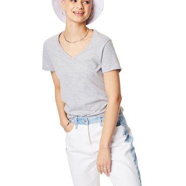 S04V Hanes Ladies' Perfect-T V-Neck T-Shirt