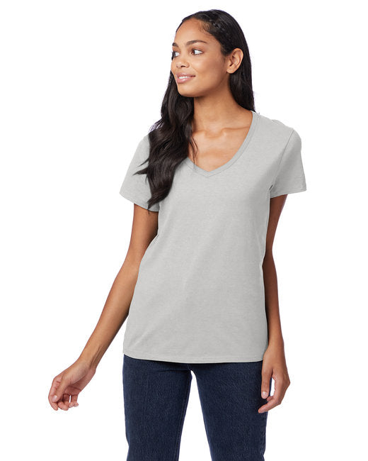 S04V Hanes Ladies' Perfect-T V-Neck T-Shirt