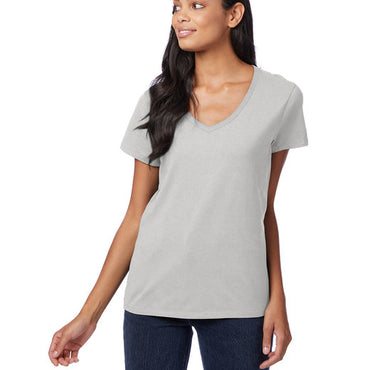 S04V Hanes Ladies' Perfect-T V-Neck T-Shirt