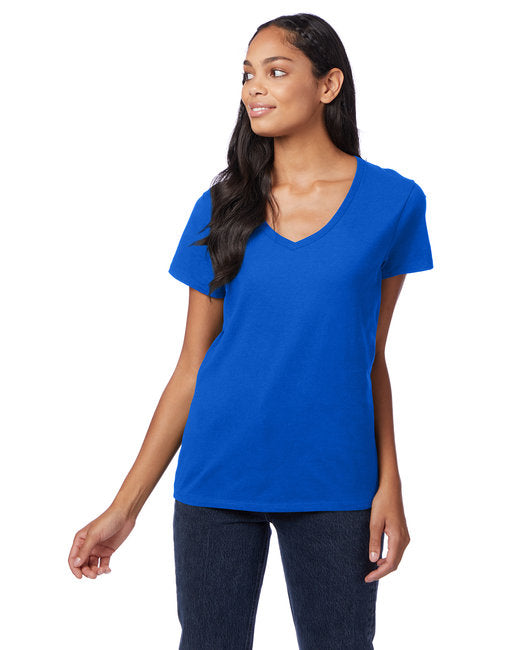 S04V Hanes Ladies' Perfect-T V-Neck T-Shirt