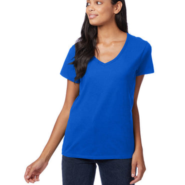 S04V Hanes Ladies' Perfect-T V-Neck T-Shirt