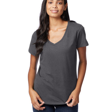 S04V Hanes Ladies' Perfect-T V-Neck T-Shirt