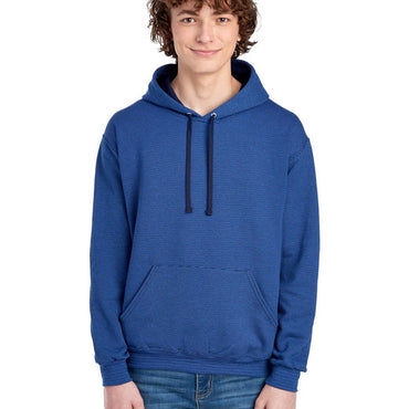 SF77R Fruit of the Loom Adult Sofspun® Striped Hooded Sweatshirt