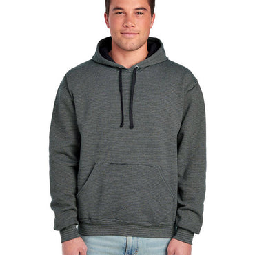 SF77R Fruit of the Loom Adult Sofspun® Striped Hooded Sweatshirt