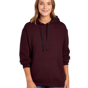 SF77R Fruit of the Loom Adult Sofspun® Striped Hooded Sweatshirt