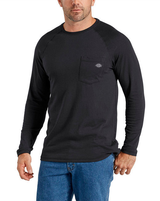 SL600T Dickies Men's Tall Temp-iQ Performance Cooling Long Sleeve Pocket T-Shirt