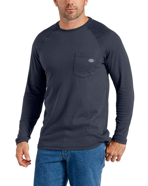 SL600T Dickies Men's Tall Temp-iQ Performance Cooling Long Sleeve Pocket T-Shirt