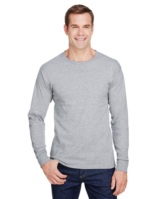 W120 Hanes Adult Workwear Long-Sleeve Pocket T-Shirt