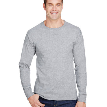 W120 Hanes Adult Workwear Long-Sleeve Pocket T-Shirt