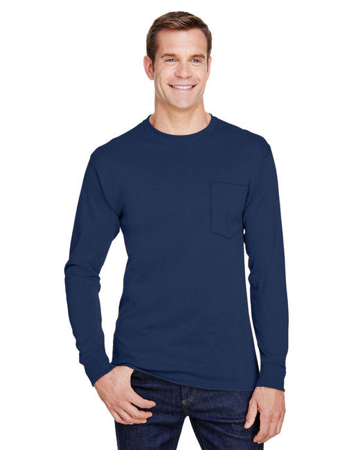 W120 Hanes Adult Workwear Long-Sleeve Pocket T-Shirt