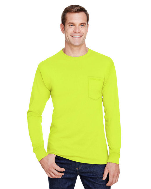 W120 Hanes Adult Workwear Long-Sleeve Pocket T-Shirt