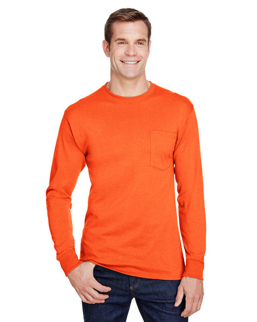 W120 Hanes Adult Workwear Long-Sleeve Pocket T-Shirt