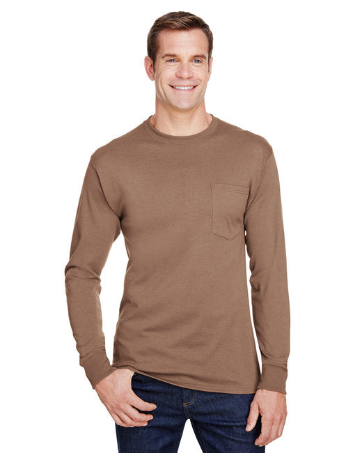 W120 Hanes Adult Workwear Long-Sleeve Pocket T-Shirt