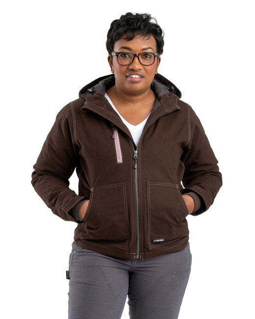 WHJ64 Berne Ladies' Softstone Modern Full-Zip Hooded Jacket