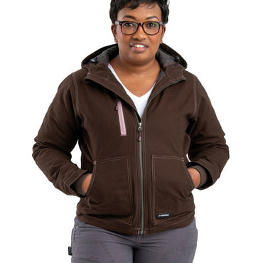 WHJ64 Berne Ladies' Softstone Modern Full-Zip Hooded Jacket