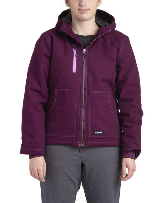 WHJ64 Berne Ladies' Softstone Modern Full-Zip Hooded Jacket