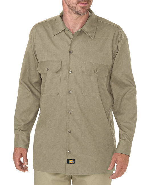 WL675 Dickies Men's FLEX Relaxed Fit Long-Sleeve Twill Work Shirt