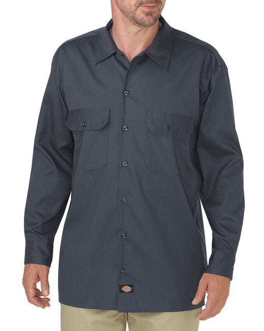 WL675 Dickies Men's FLEX Relaxed Fit Long-Sleeve Twill Work Shirt