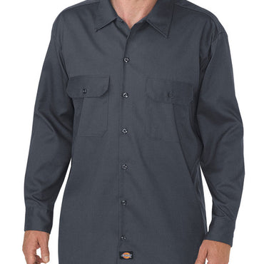 WL675 Dickies Men's FLEX Relaxed Fit Long-Sleeve Twill Work Shirt