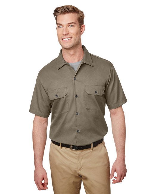 WS673 Dickies Men's Short Sleeve Slim Fit Flex Twill Work Shirt